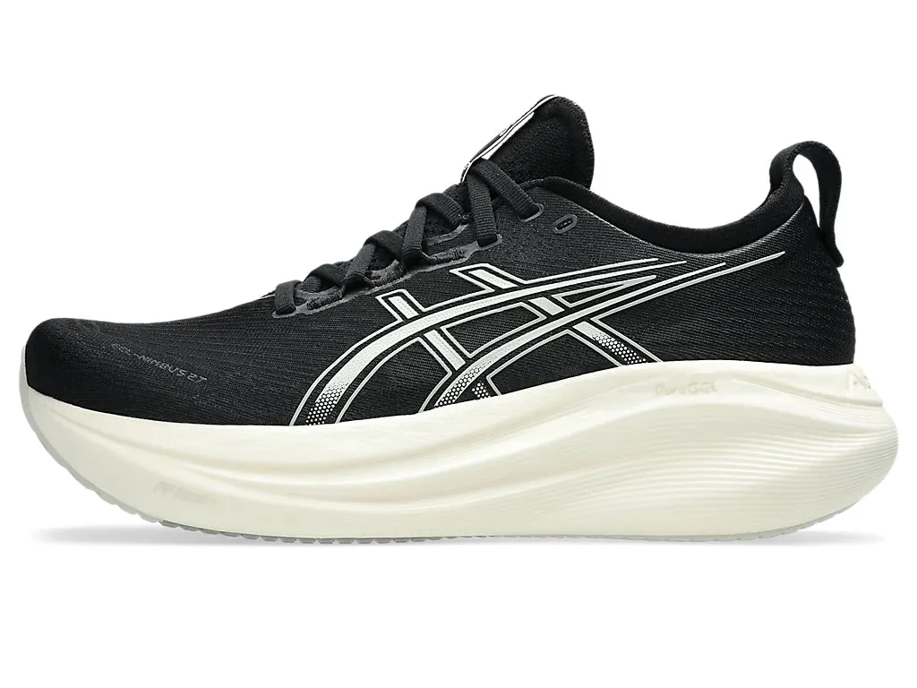 Asics Men's GEL-NIMBUS 27 Extra wide (4E) Running Shoes in Black/Lake Grey