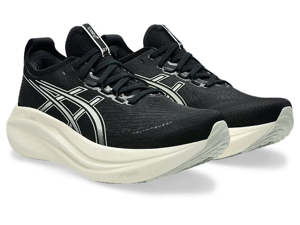 Asics Men's GEL-NIMBUS 27 Extra wide (4E) Running Shoes in Black/Lake Grey