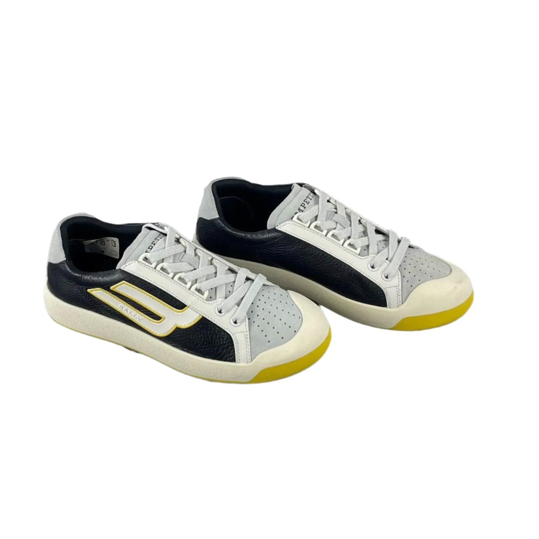 Bally New Competition Black Grained Leather Sneakers
