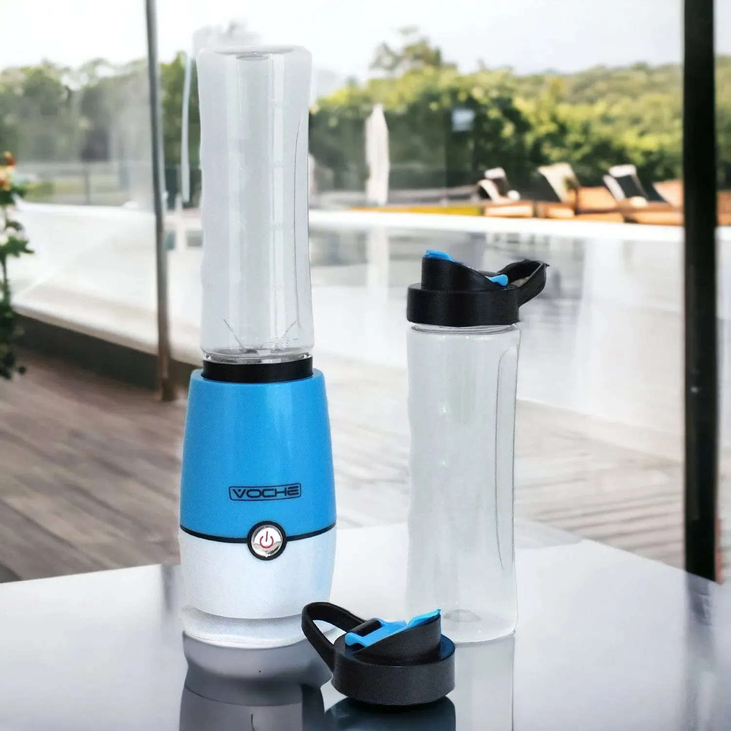 Blue Shake & Take Multi Blender Fruit Smoothie Maker Juicer plus Sports Bottles