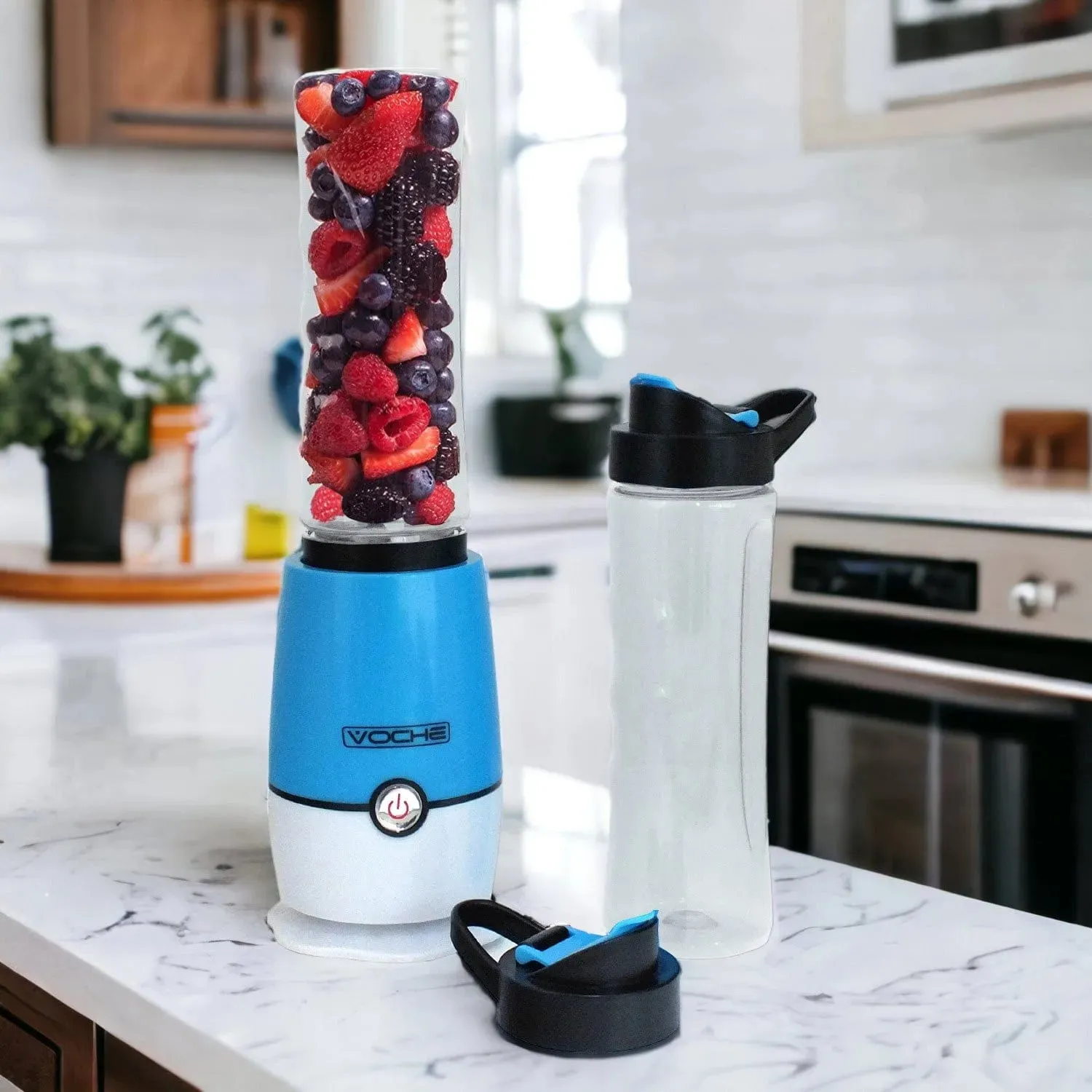 Blue Shake & Take Multi Blender Fruit Smoothie Maker Juicer plus Sports Bottles