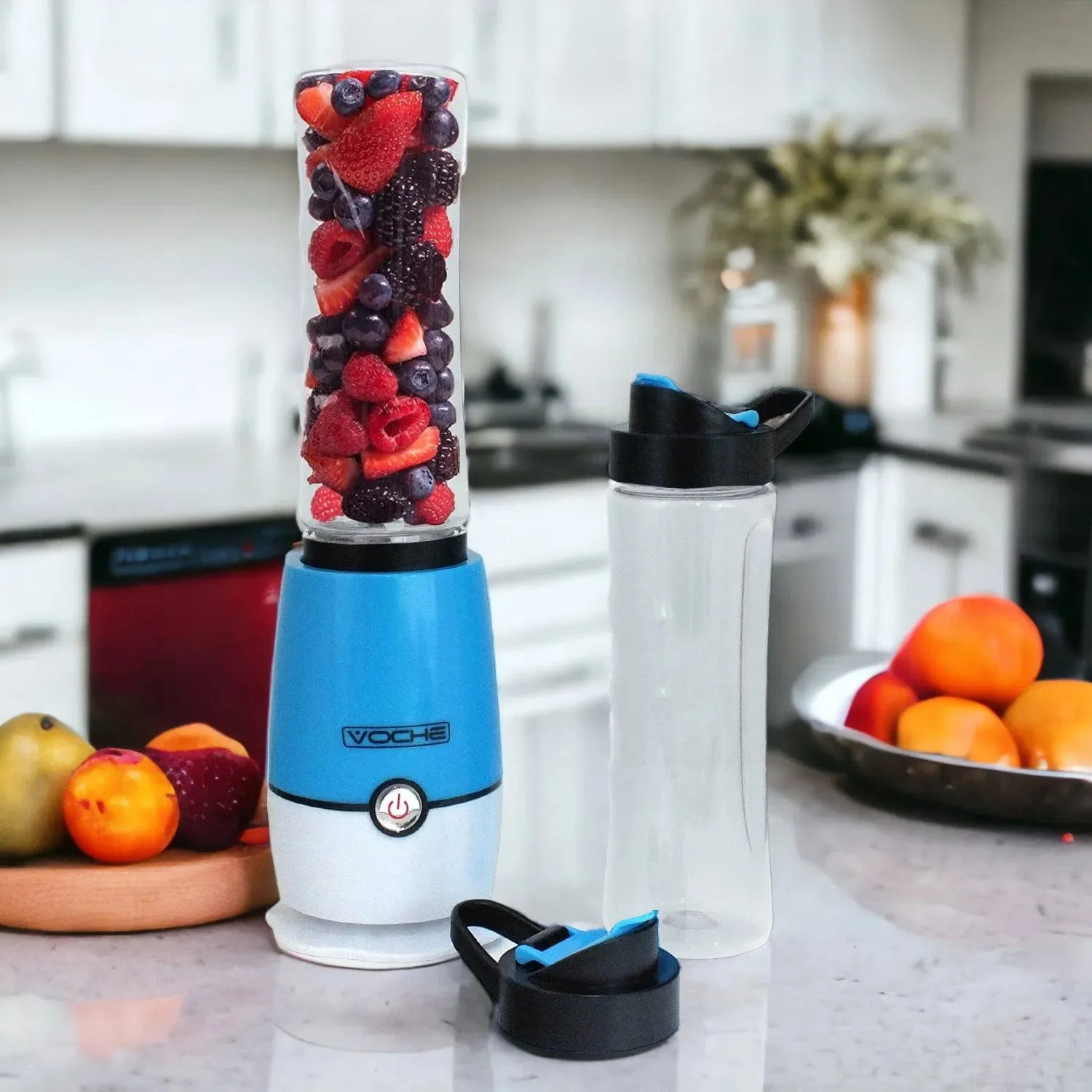 Blue Shake & Take Multi Blender Fruit Smoothie Maker Juicer plus Sports Bottles