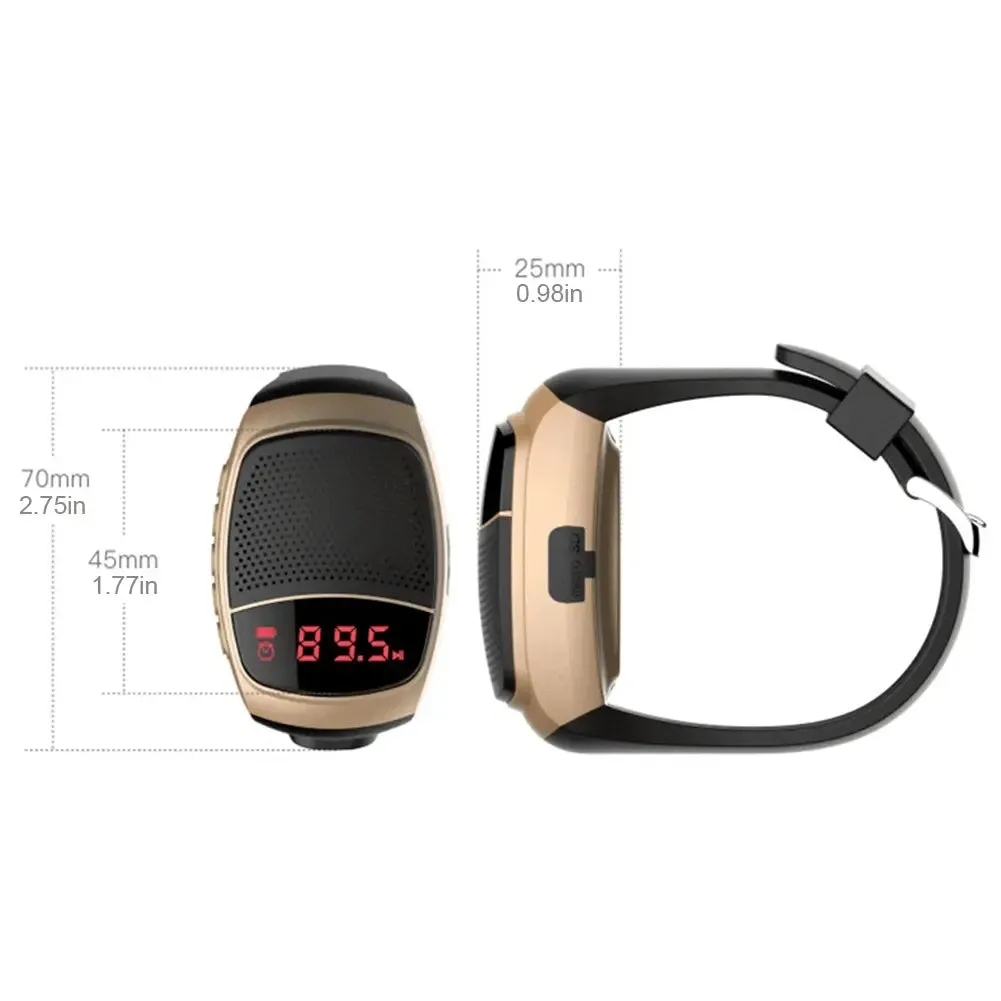Bluetooth Sports Wristwatch with HQ Speaker Sound Quality & FM Radio