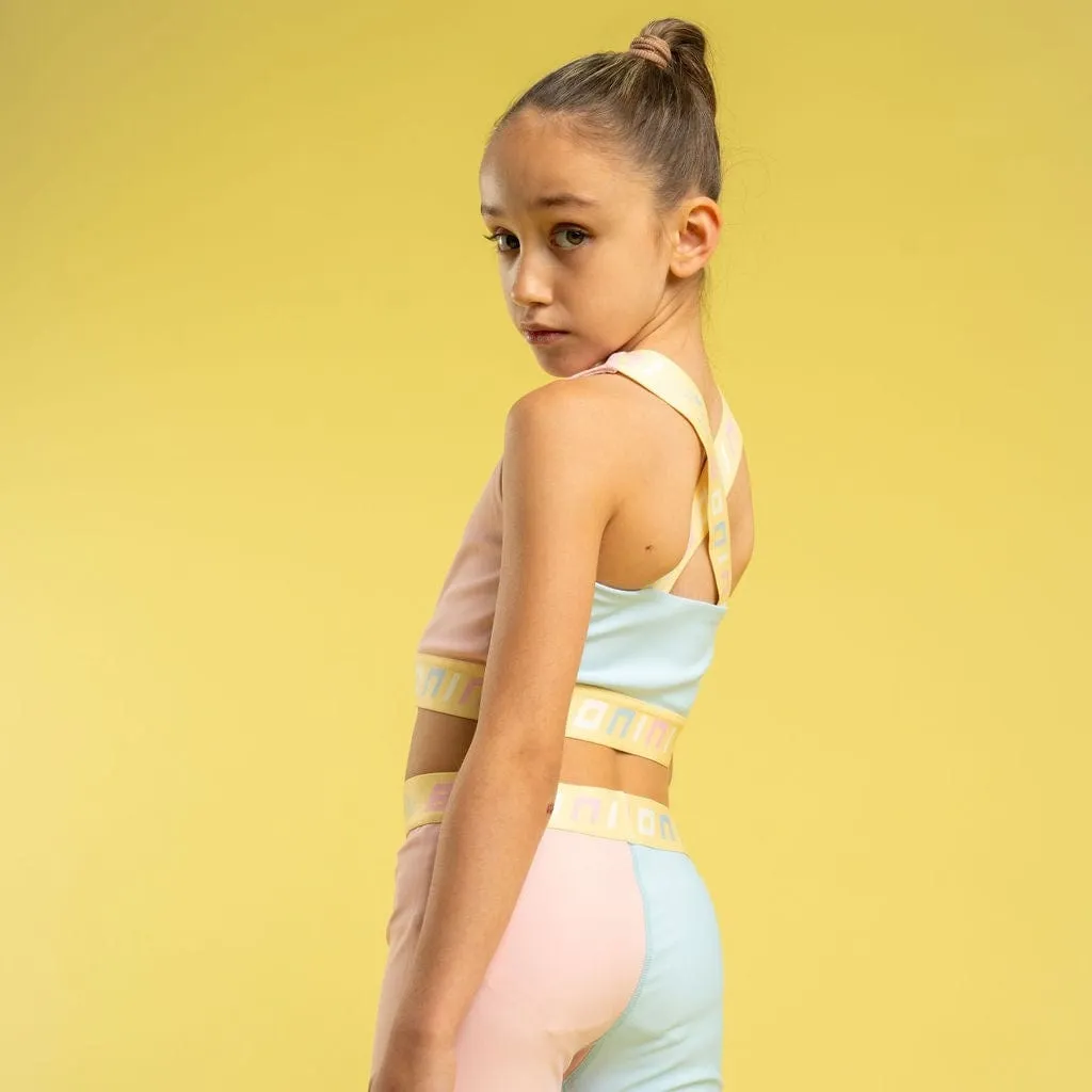 BONINI BY A DEE - Colourblock Cycling Shorts Spin & Colourblock Crop Top Flex - Fairy Pink