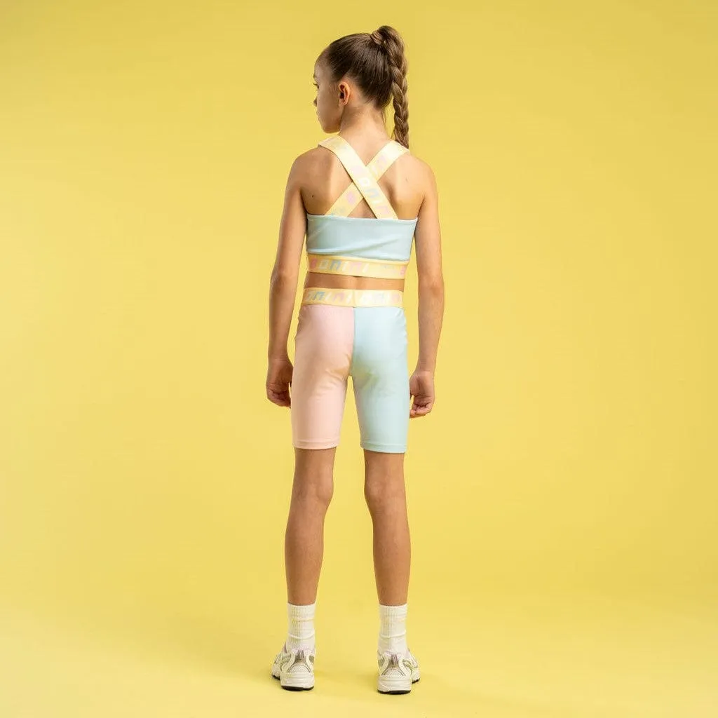 BONINI BY A DEE - Colourblock Cycling Shorts Spin & Colourblock Crop Top Flex - Fairy Pink