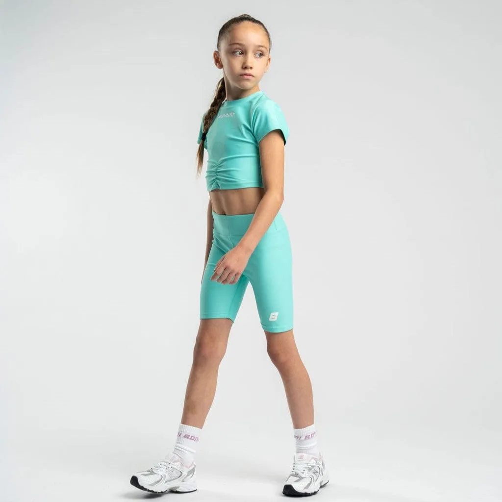 BONINI BY A DEE - Ruched T-Shirt & Cycling Shorts Aspire - Bold Mint
