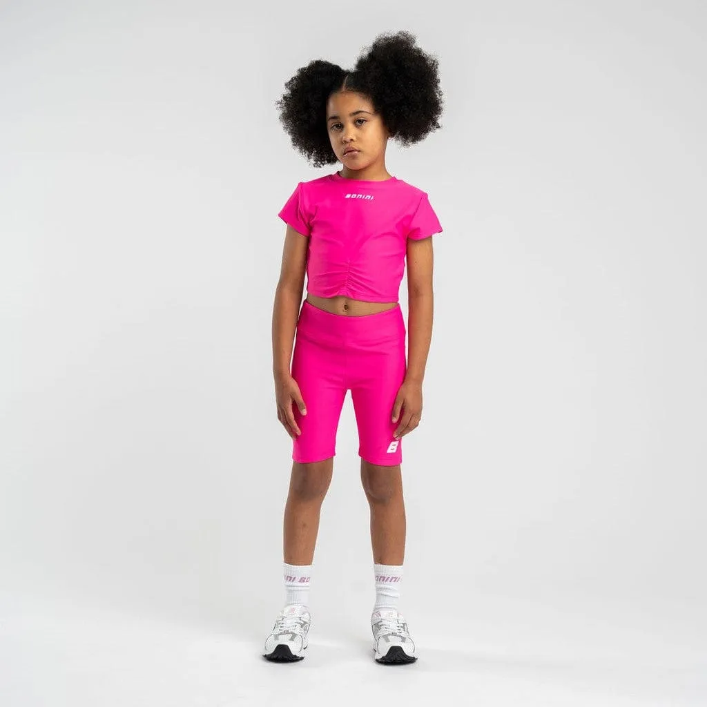 BONINI BY A DEE - Ruched T-Shirt & Cycling Shorts Aspire - Hot Pink
