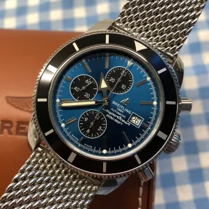 Breitling SuperOcean Heritage A13320 Blue Chronograph 46MM Automatic Watch