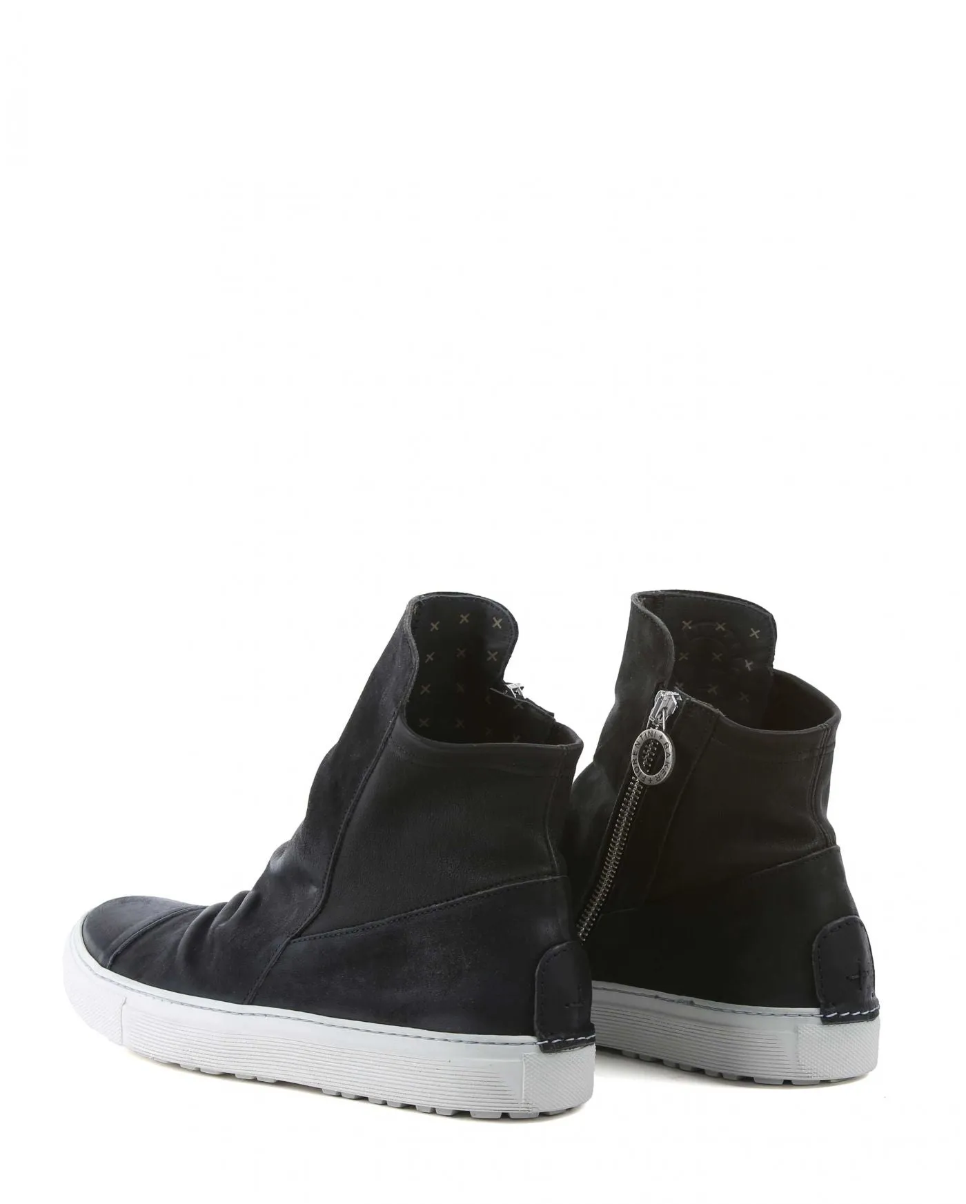 BRET Black Leather Sneaker Boots