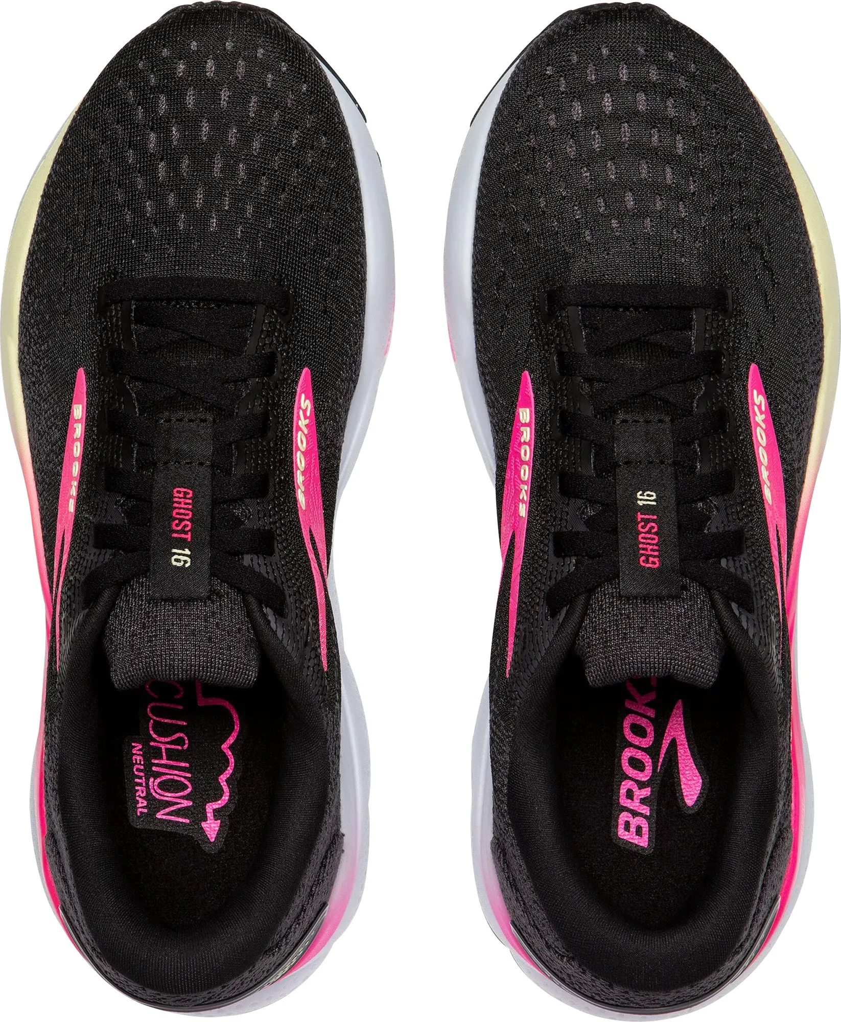 Brooks Ghost 16 WIDE FIT Womens Running Shoes - Black