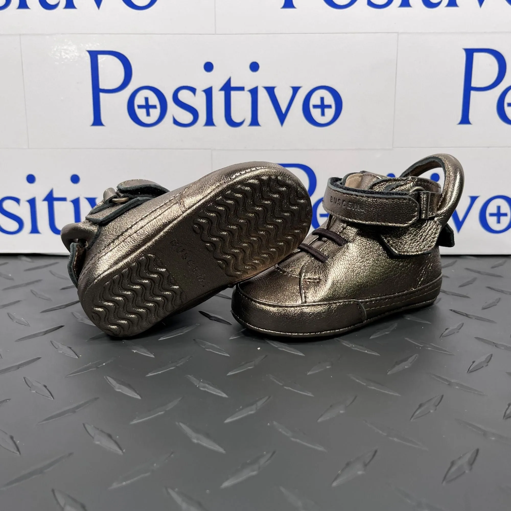 Buscemi Baby 100MM Baby Metal Bronze Leather Sneakers