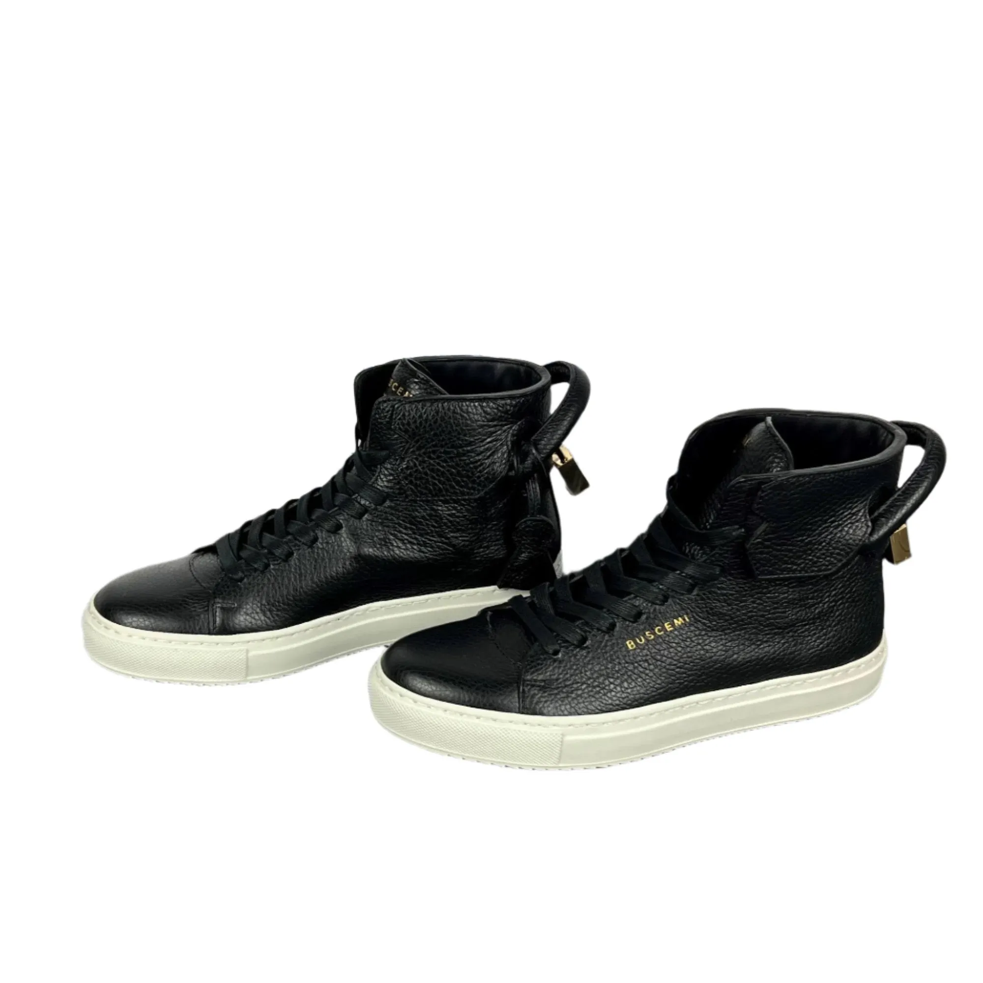 Buscemi Men's 125MM Black/White Leather Sneakers SAMPLE