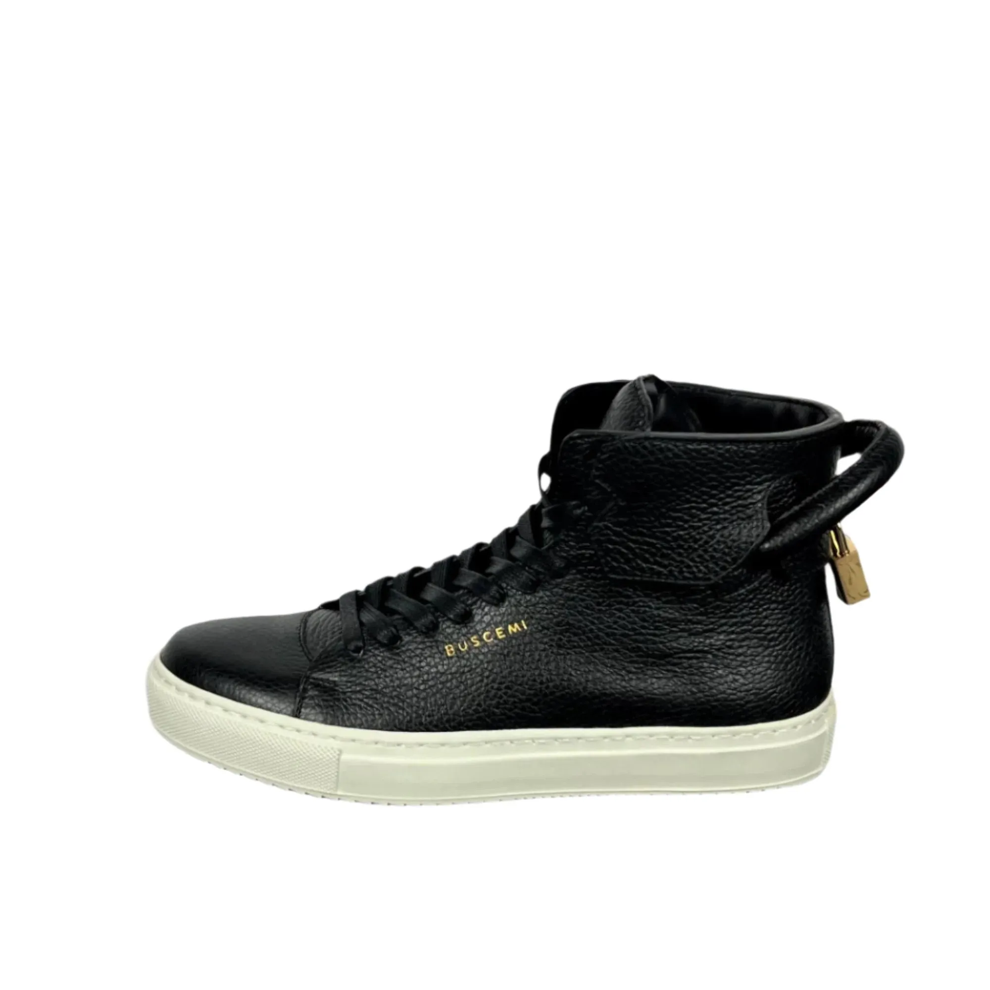 Buscemi Men's 125MM Black/White Leather Sneakers SAMPLE