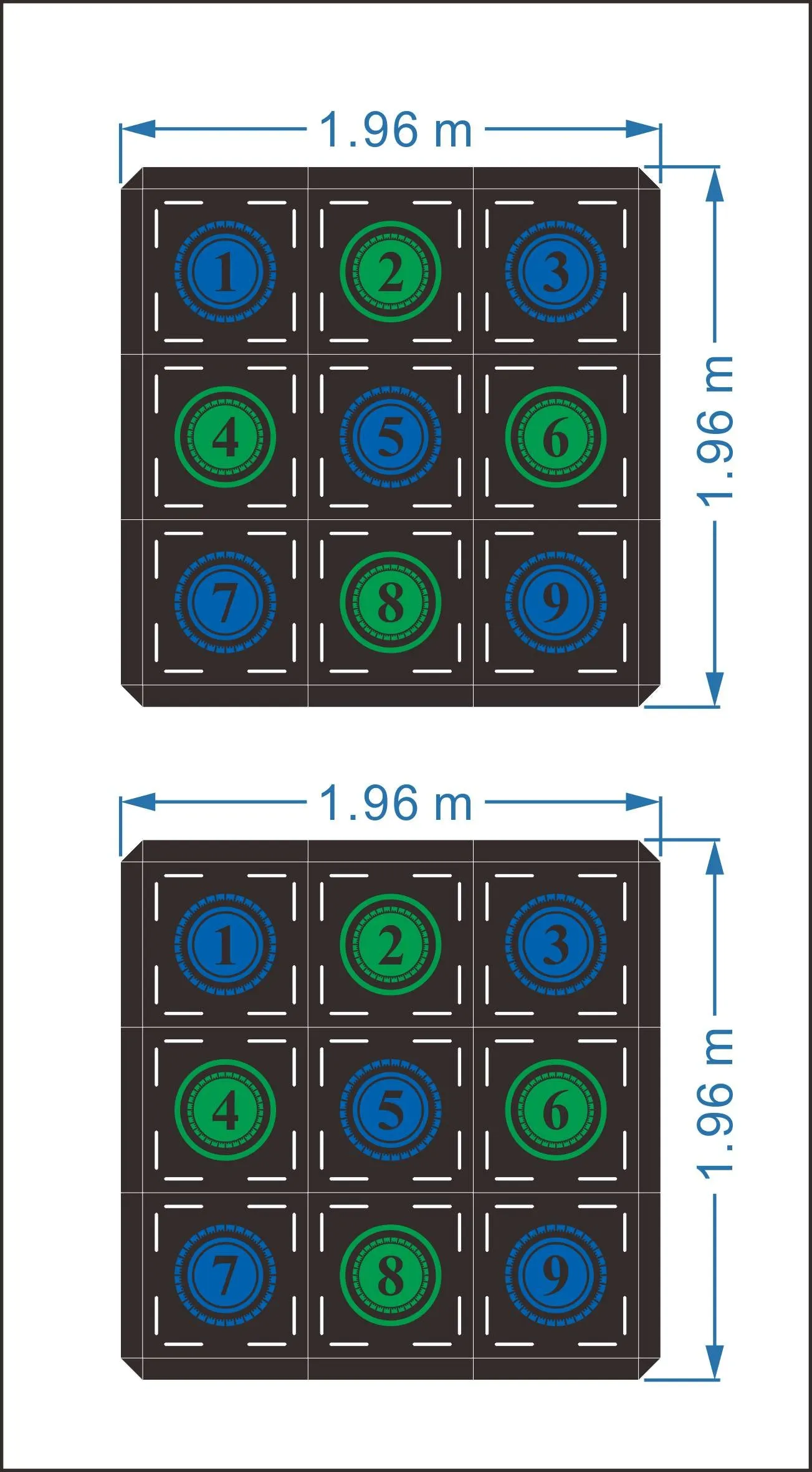 C4 Fitness Tile - Combo Floor Wall Grid