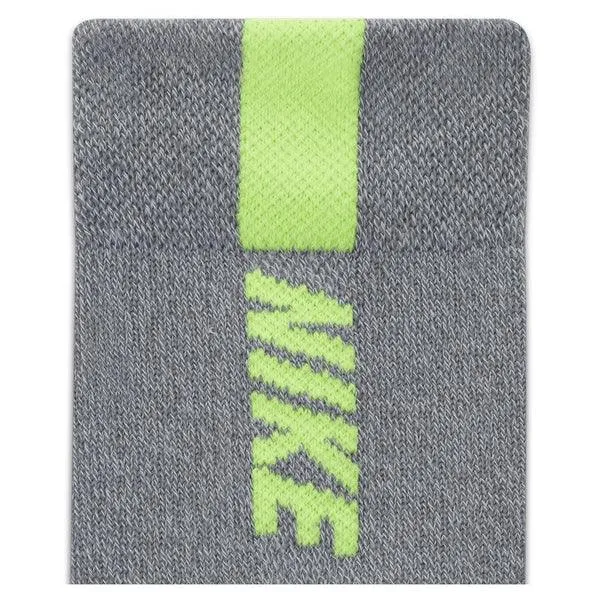CALZE NIKE 2PAIA COPPIA RUNNING FITNESS SOCKS GIALLA GRIGIA