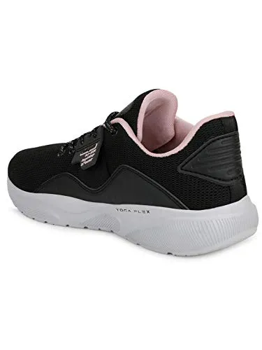 Campus Women's Claire BLK/Peach Running Shoes -7 UK/India