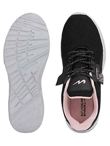 Campus Women's Claire BLK/Peach Running Shoes -7 UK/India