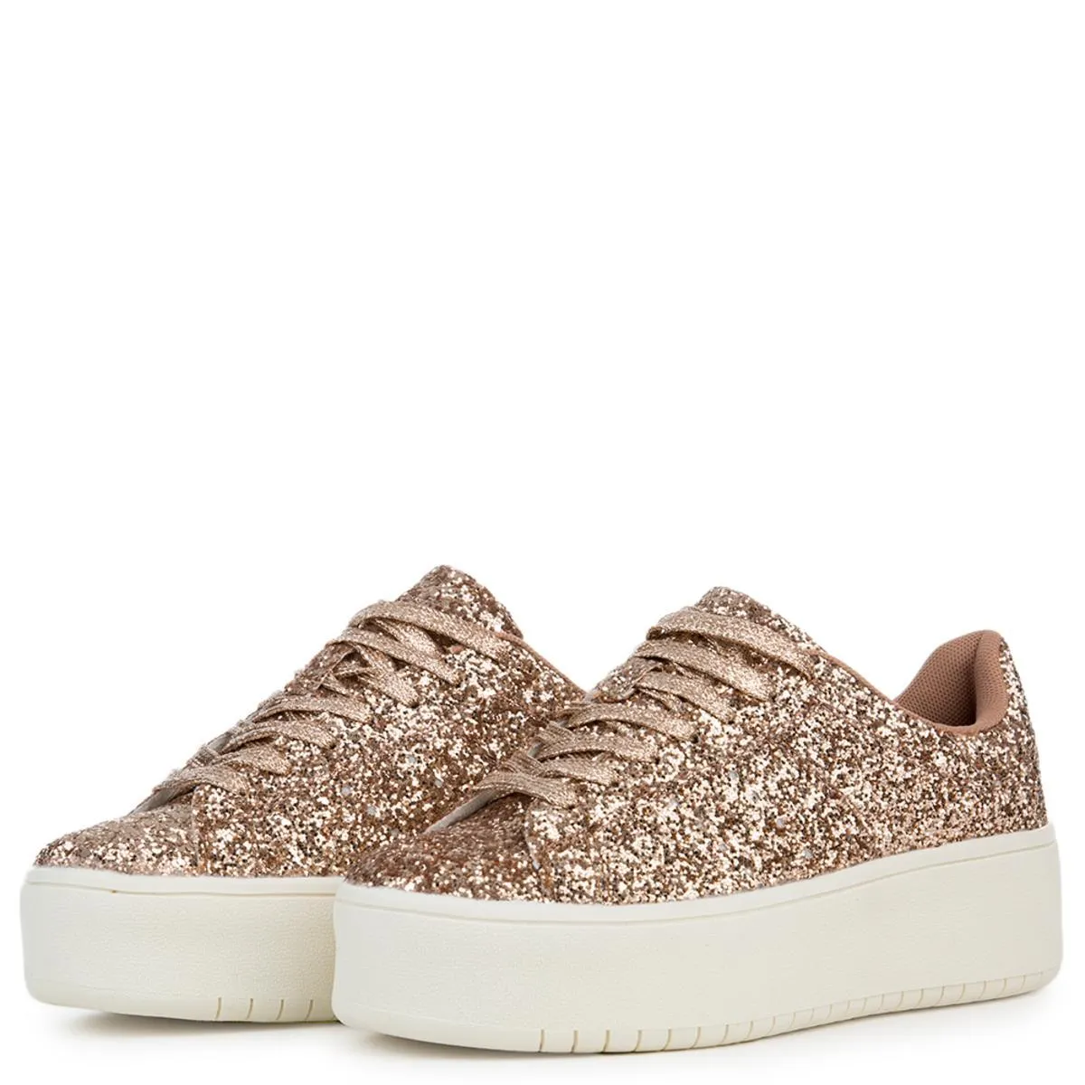 Cape Robbin KayKay-1 Rose Gold Platform Sneaker rose gold