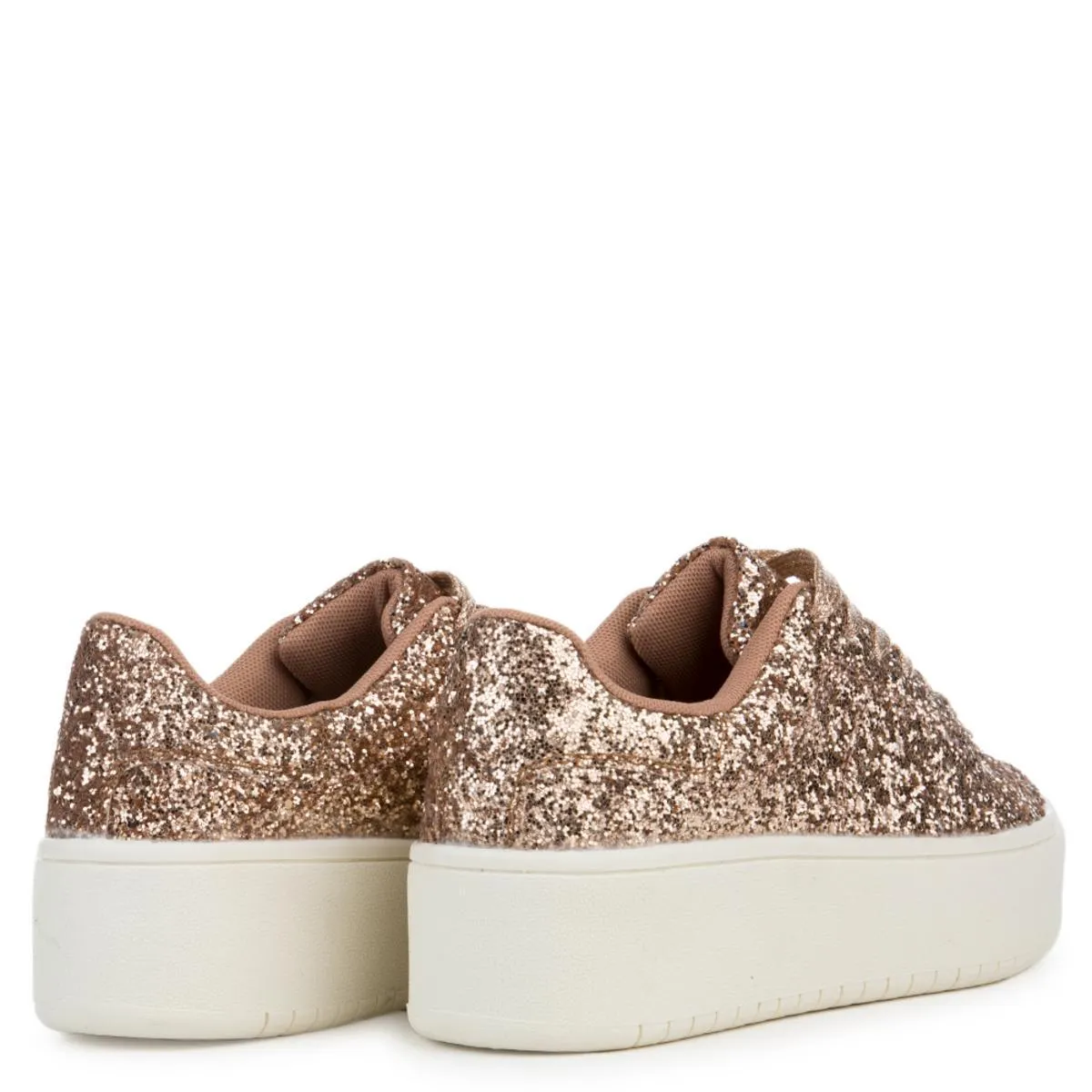 Cape Robbin KayKay-1 Rose Gold Platform Sneaker rose gold