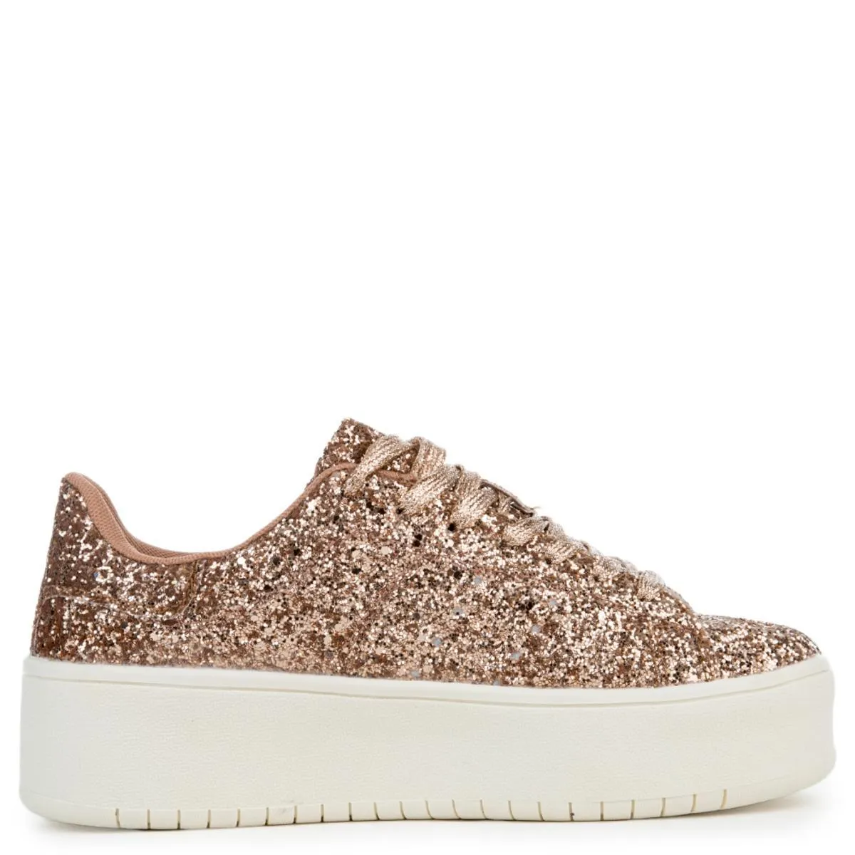 Cape Robbin KayKay-1 Rose Gold Platform Sneaker rose gold