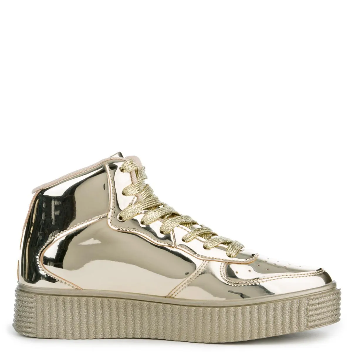 Cape Robbin Polo-5 Gold Sneakers Gold