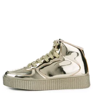 Cape Robbin Polo-5 Gold Sneakers Gold