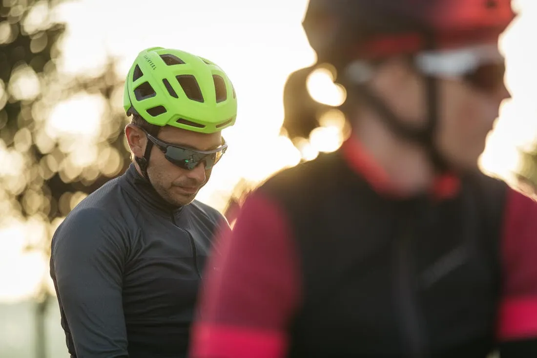 CASQUE VELO ROUTE ROADR 500 JAUNE FLUO