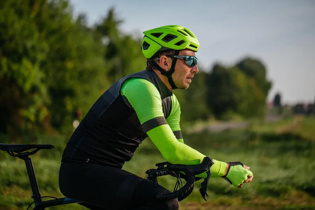 CASQUE VELO ROUTE ROADR 500 JAUNE FLUO