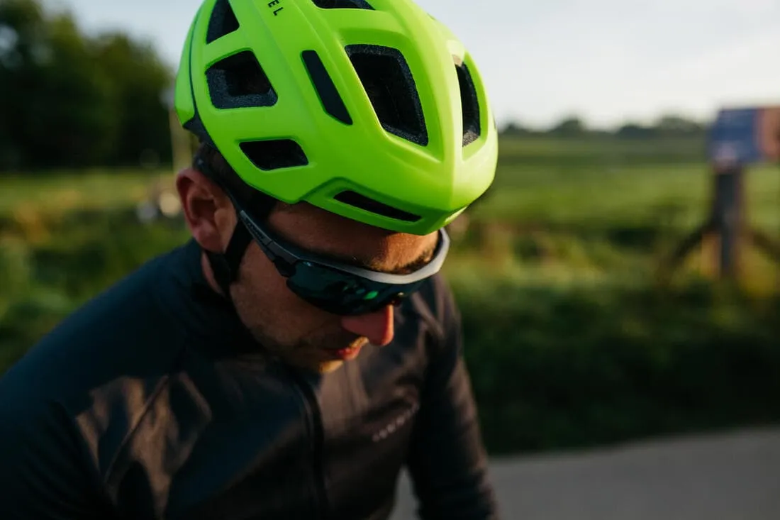 CASQUE VELO ROUTE ROADR 500 JAUNE FLUO