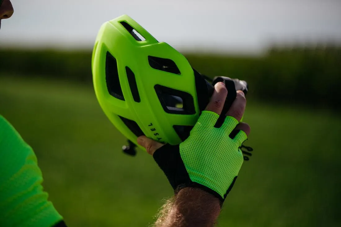 CASQUE VELO ROUTE ROADR 500 JAUNE FLUO