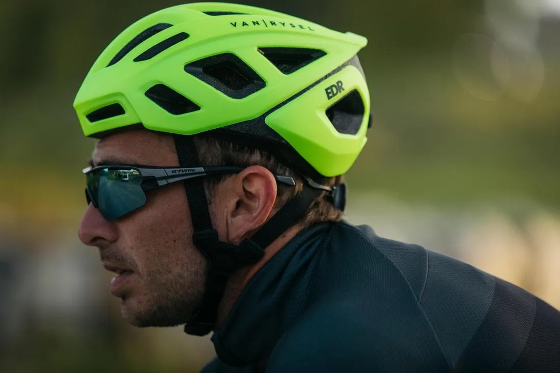 CASQUE VELO ROUTE ROADR 500 JAUNE FLUO