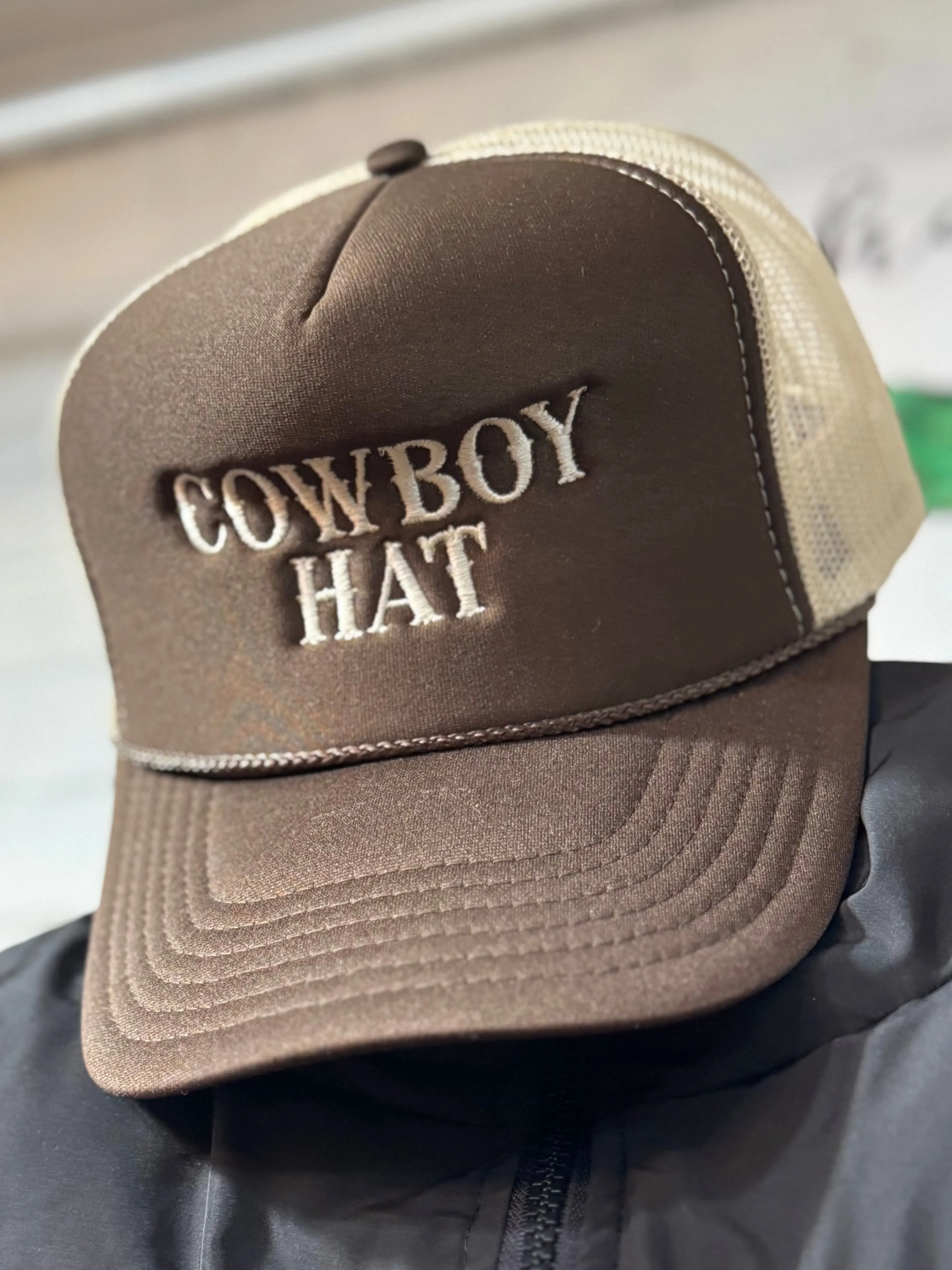 Chocolate Cowboy Hat Trucker Hat