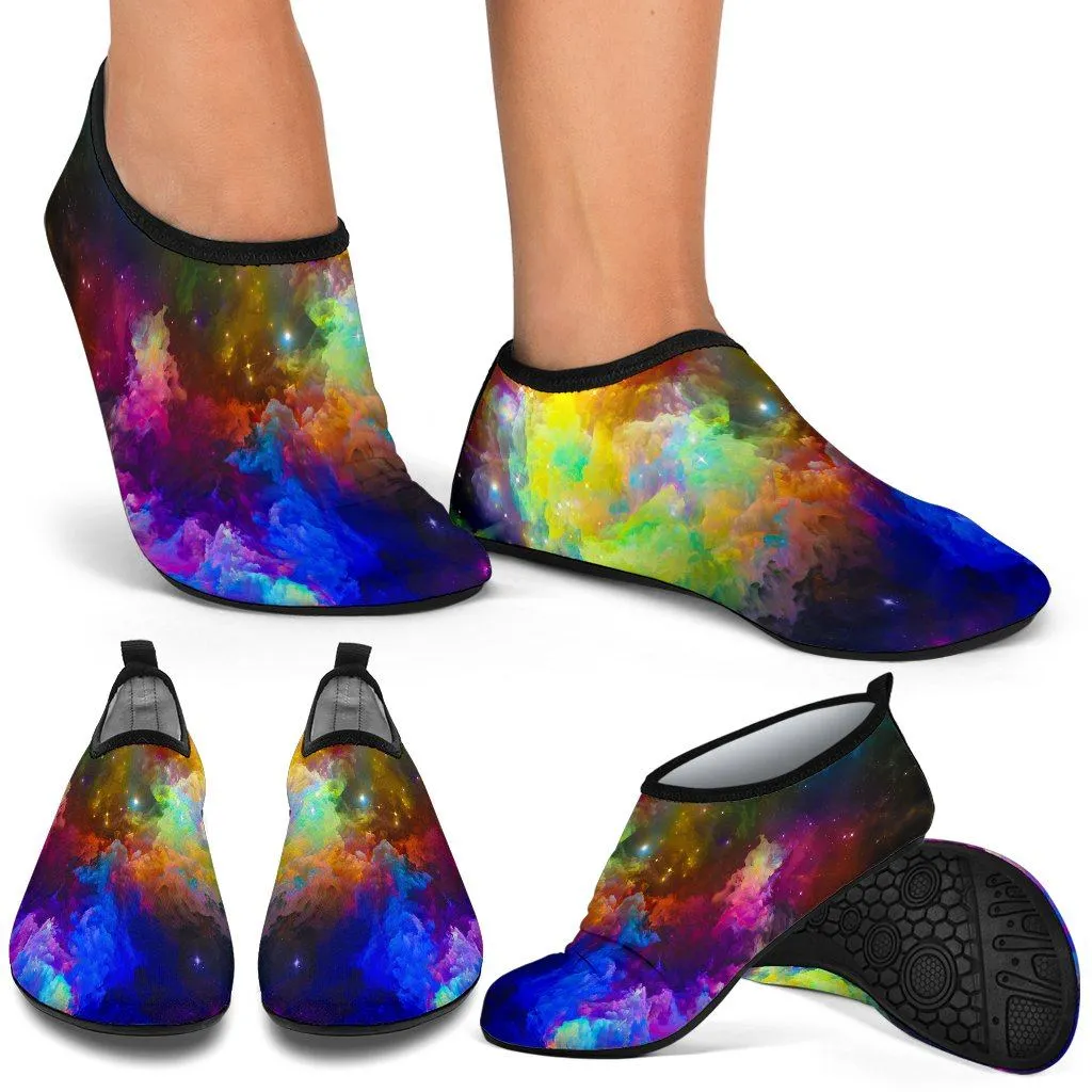 Colorful Galaxy Aqua Shoes