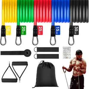 Complete Resistance Bands Set: Your Ultimate Home Gym Companion for Full-Body Workouts