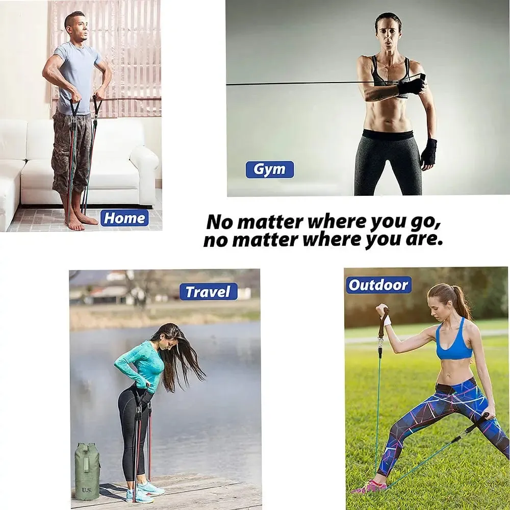 Complete Resistance Bands Set: Your Ultimate Home Gym Companion for Full-Body Workouts