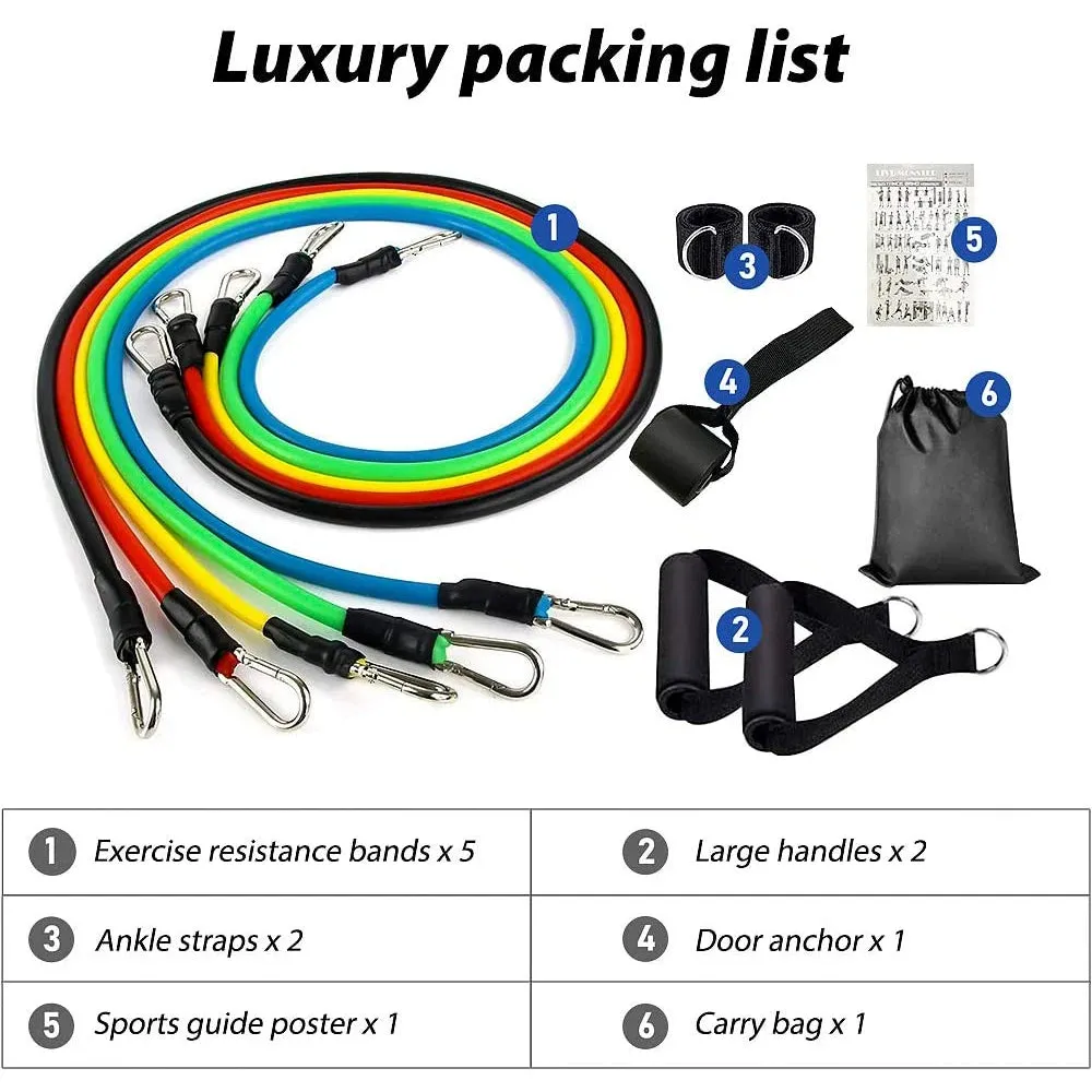 Complete Resistance Bands Set: Your Ultimate Home Gym Companion for Full-Body Workouts