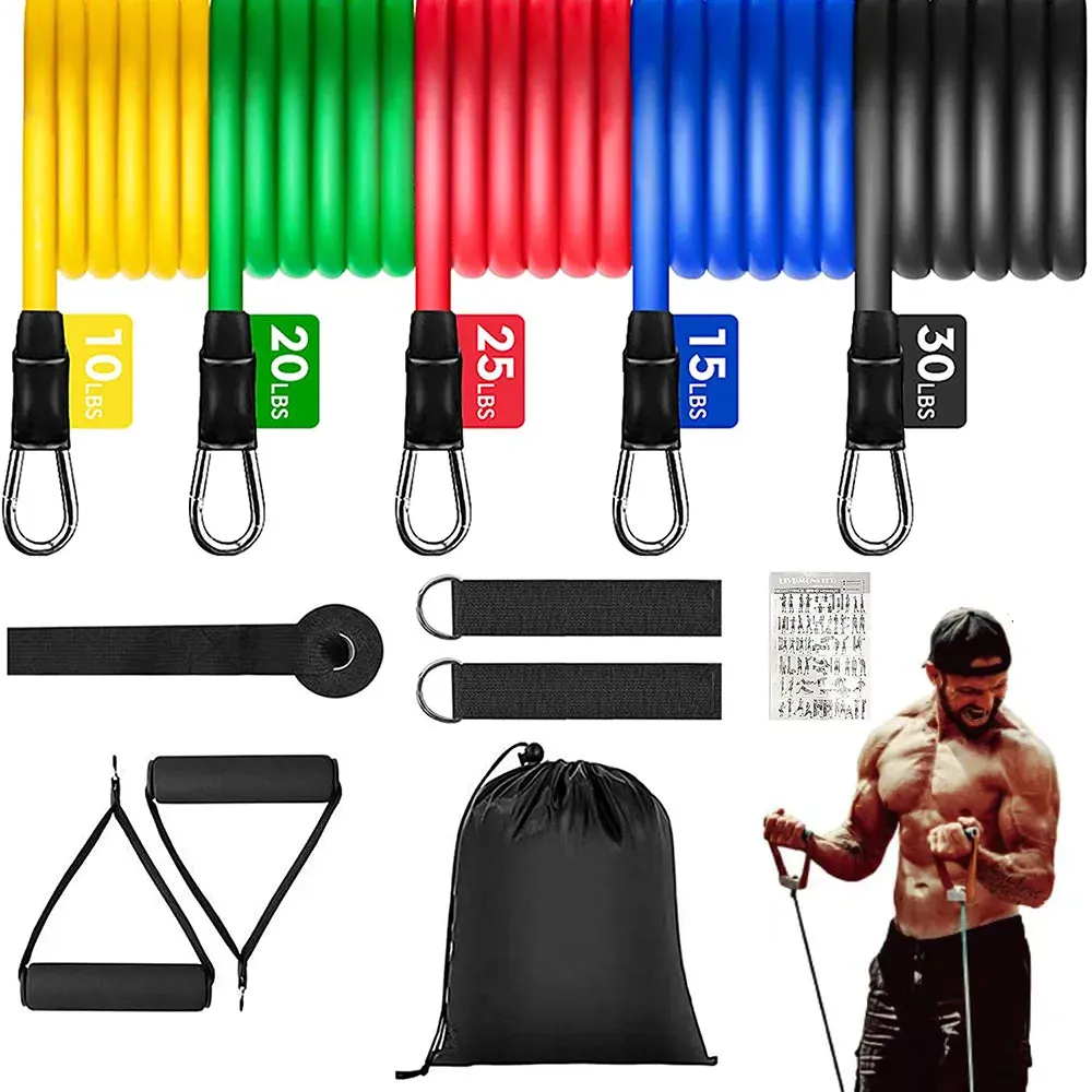 Complete Resistance Bands Set: Your Ultimate Home Gym Companion for Full-Body Workouts