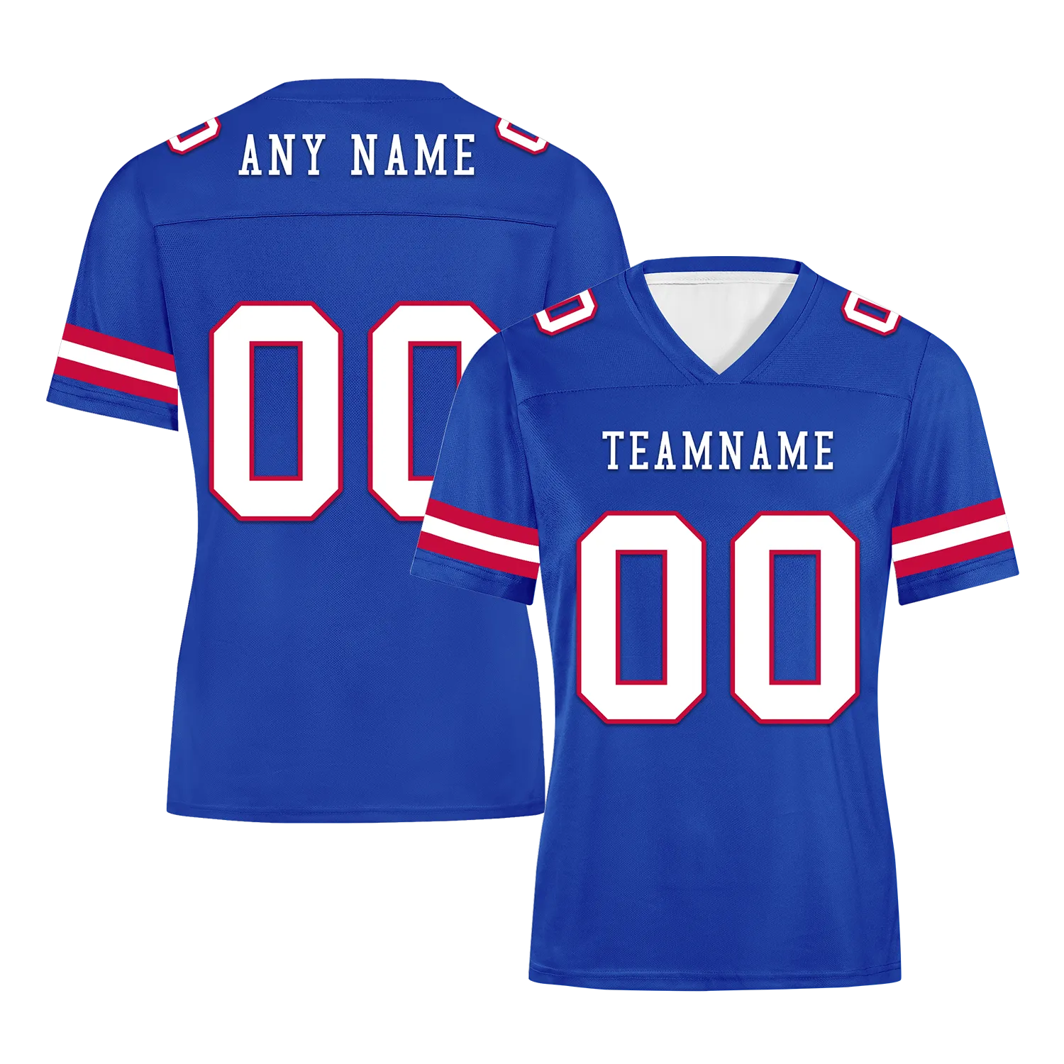 Custom Blue Classic Style Personalized Authentic Football Jersey FBJ02-bd0a70ca