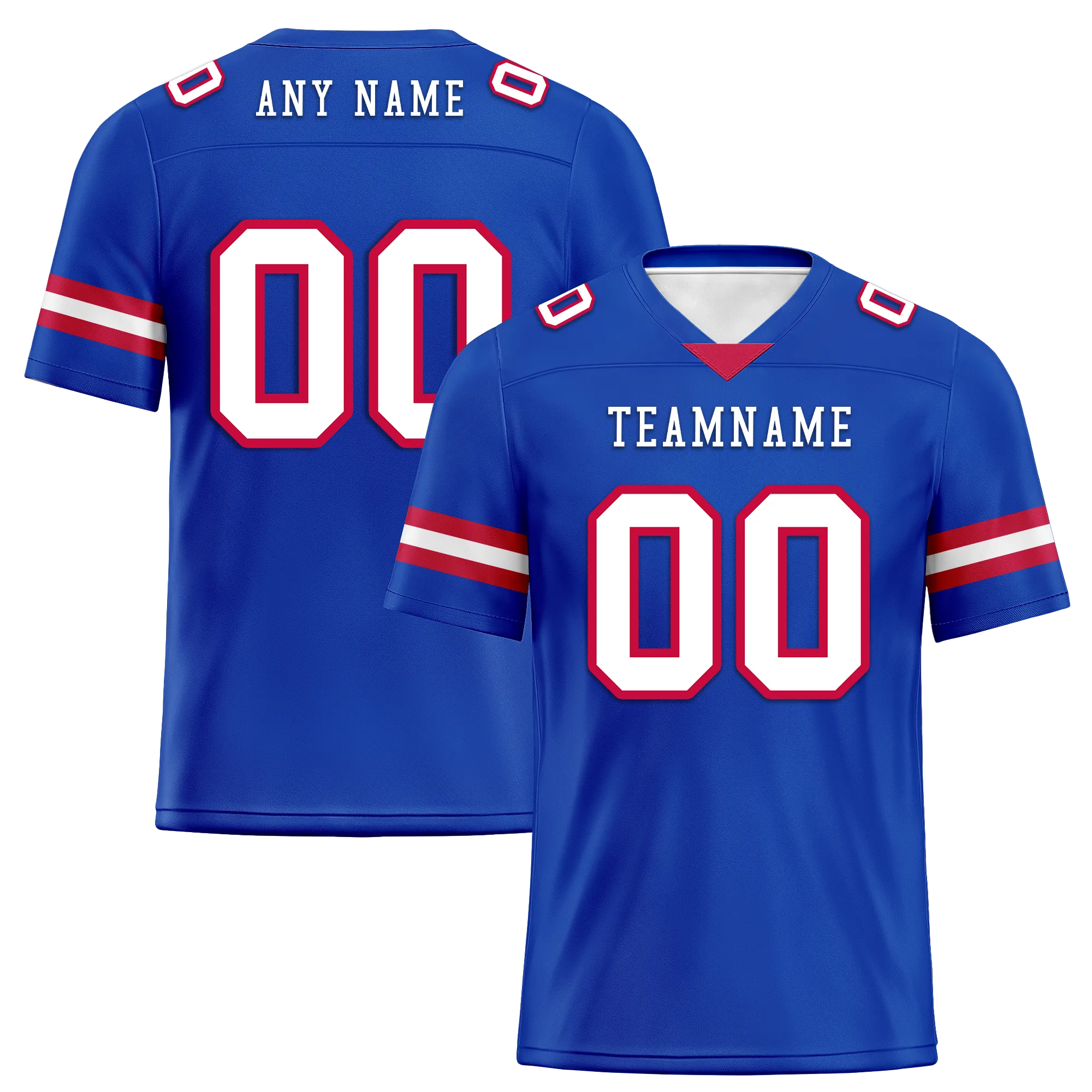 Custom Blue Classic Style Personalized Authentic Football Jersey FBJ02-bd0a70ca