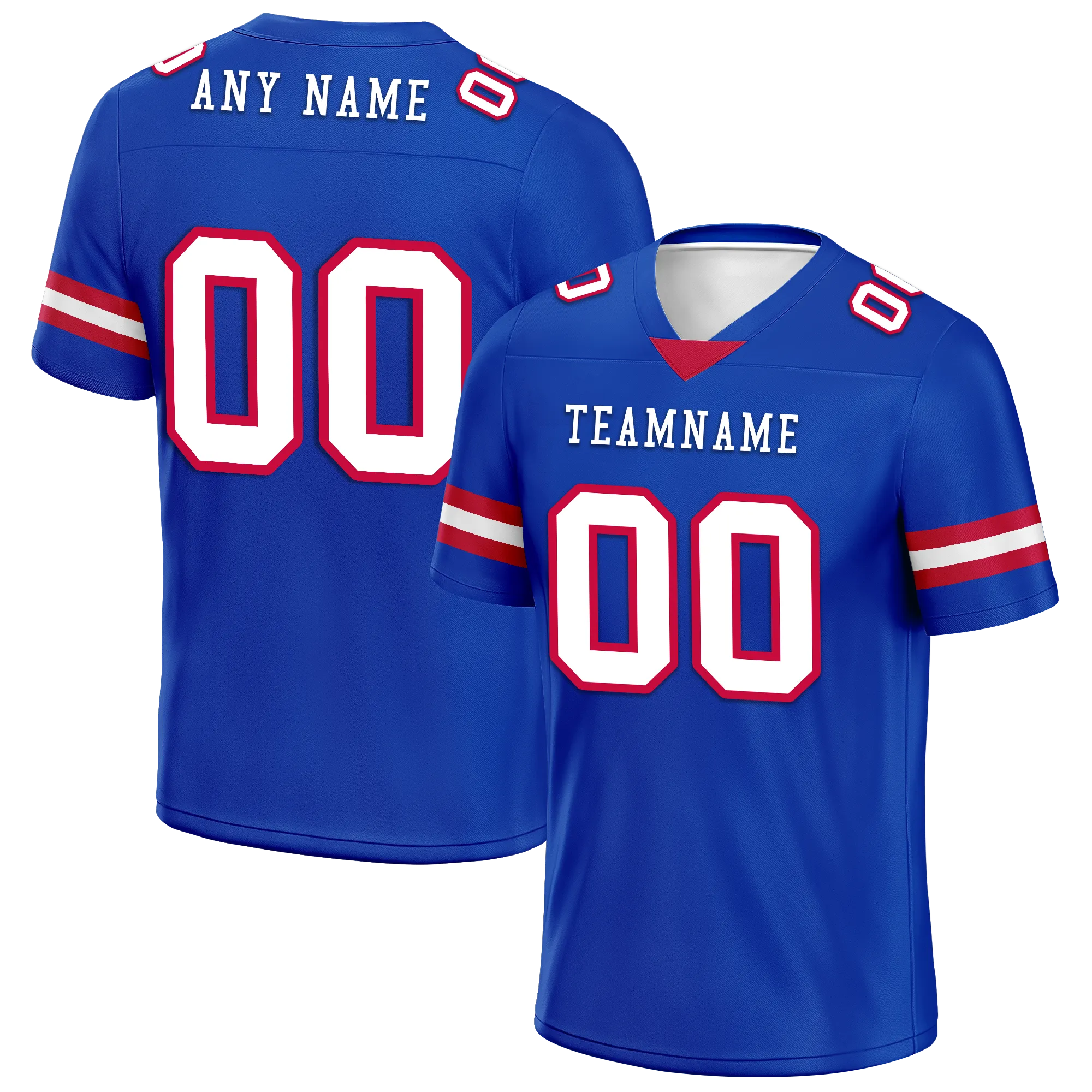 Custom Blue Classic Style Personalized Authentic Football Jersey FBJ02-bd0a70ca