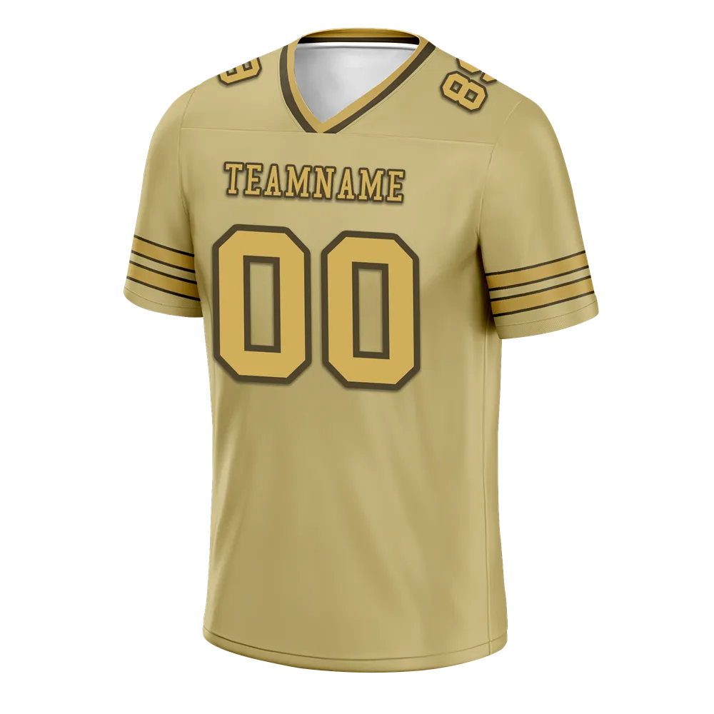 Custom Yellow Sleeve Stripes Yellow Personalized Authentic Football Jersey FBJ02-bc0f080