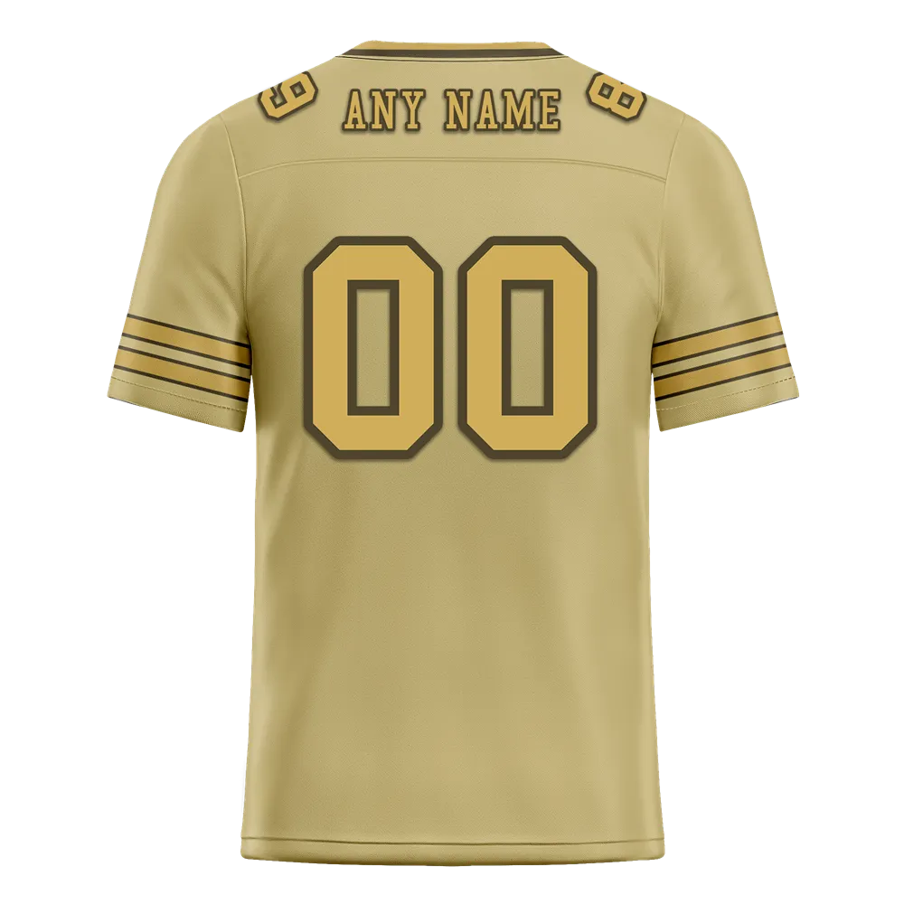 Custom Yellow Sleeve Stripes Yellow Personalized Authentic Football Jersey FBJ02-bc0f080