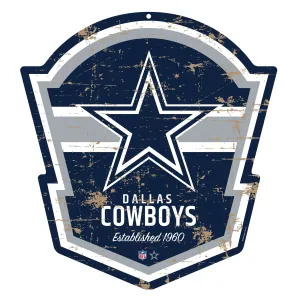 Dallas Cowboys 22" PVC Distressed Shield