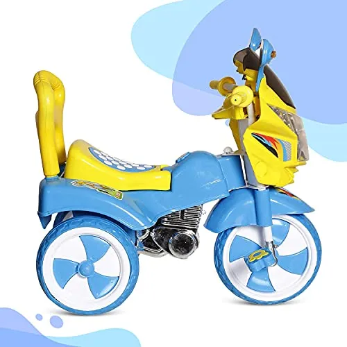 Dash Stylish Kids Tricycle , tricycles , Kids Cycle , Ride on for boy and Girl for 2 to 5 Years with Under seat Storage Space, Lights and Music (Blue)