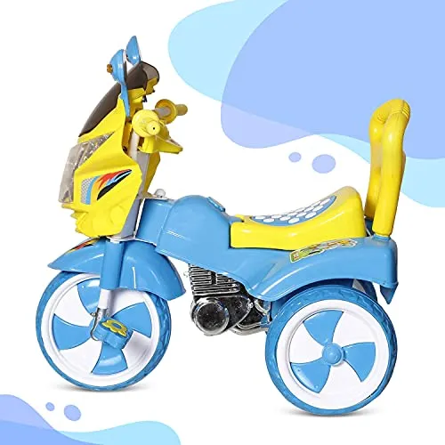 Dash Stylish Kids Tricycle , tricycles , Kids Cycle , Ride on for boy and Girl for 2 to 5 Years with Under seat Storage Space, Lights and Music (Blue)