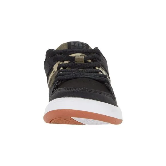 DC Kids Cure Low Top Boys Sneakers Black/Camo Size 4.5 Big‎ Kid