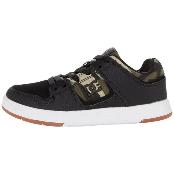 DC Kids Cure Low Top Boys Sneakers Black/Camo Size 4.5 Big‎ Kid