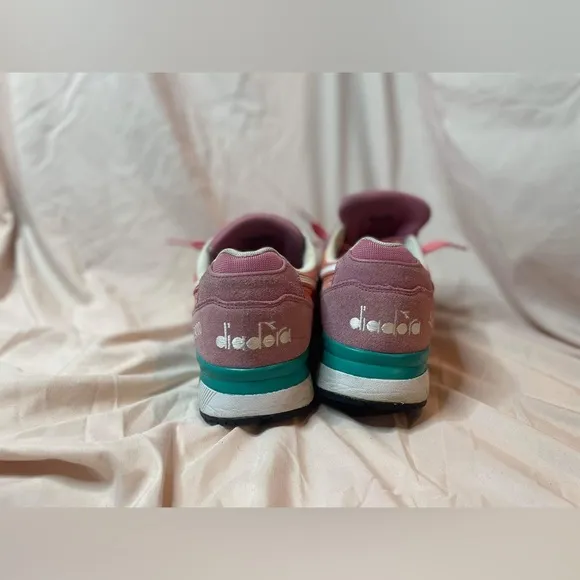 Diadora N.9000 Men's Sneaker Pink Peach White Green size 9