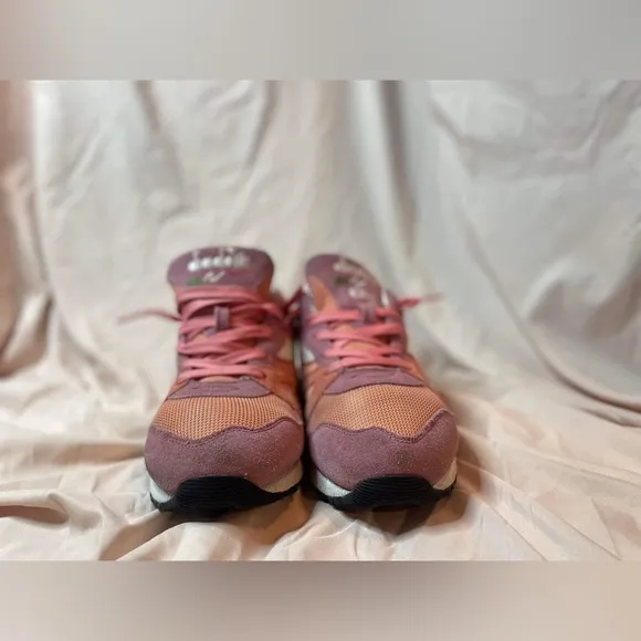 Diadora N.9000 Men's Sneaker Pink Peach White Green size 9