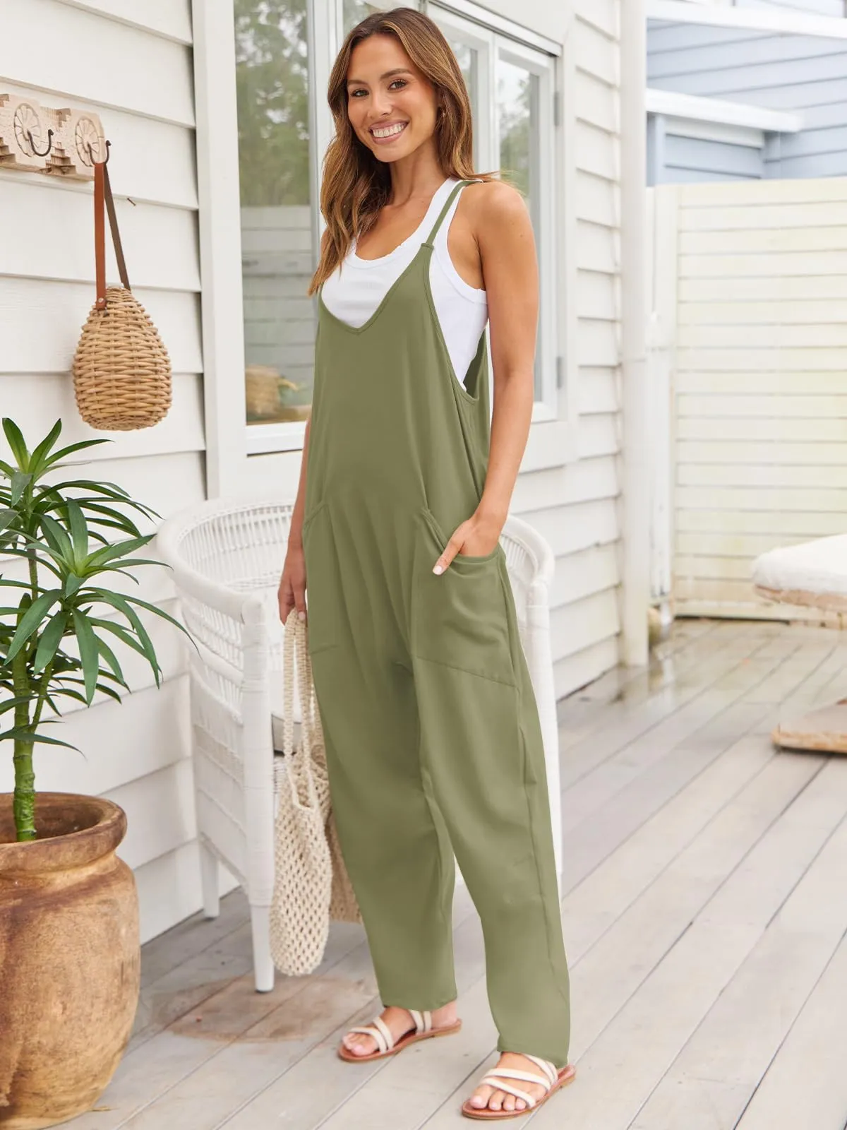 Different World Spaghetti Strap Jumpsuit - 11 Colors